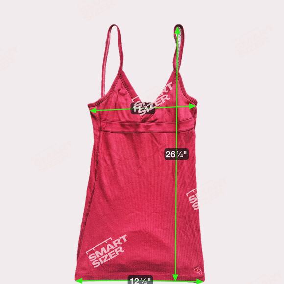 Abercrombie Vintage Y2K Wrap Babydoll Ribbed Tank Top Medium Pink Retro 2000s - Picture 4 of 4